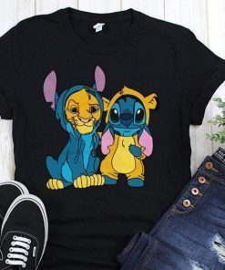 The lion king simba and stitch is best friend shirt