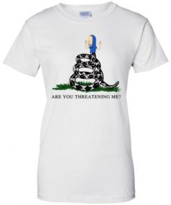 Mens Gadsden Flag Beavis Are you Threatening Me T-Shirt