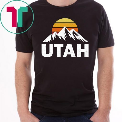 UTAH With Mountains At Sunset Vintage T-Shirt