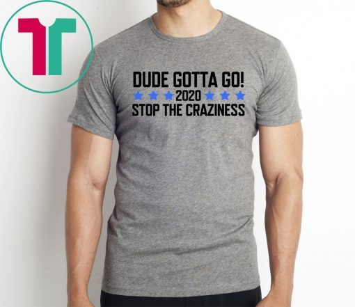 Dude Gotta Go Stop The Craziness 2020 Unisex T-Shirt