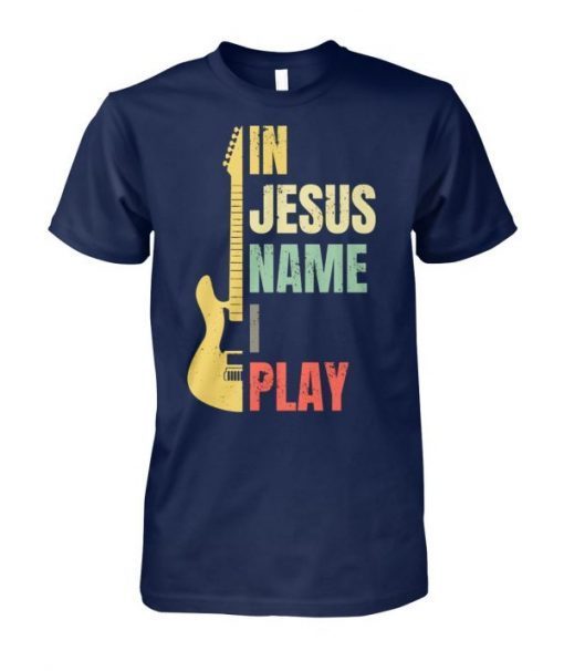 Vintage in Jesus name I play guitar shirt and crew neck sweat T-Shirt