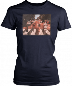 Horror movie characters walking abbey road Tee Shirt