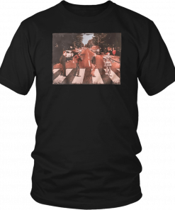 Horror movie characters walking abbey road Tee Shirt