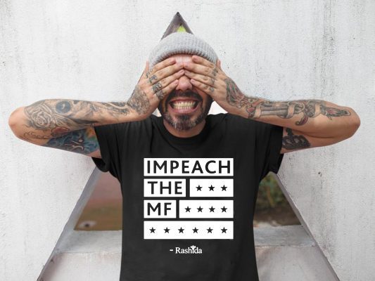 Rashida Impeach the MF black Unisex Tee Shirt