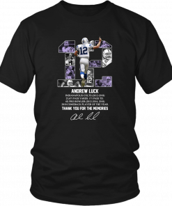 12 andrew luck thank you for the memories signature Offcial T-Shirt
