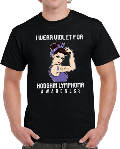 I Wear Violet For Hodgkin Lymphoma Awareness For Cancer Warrior Classic T-Shirt