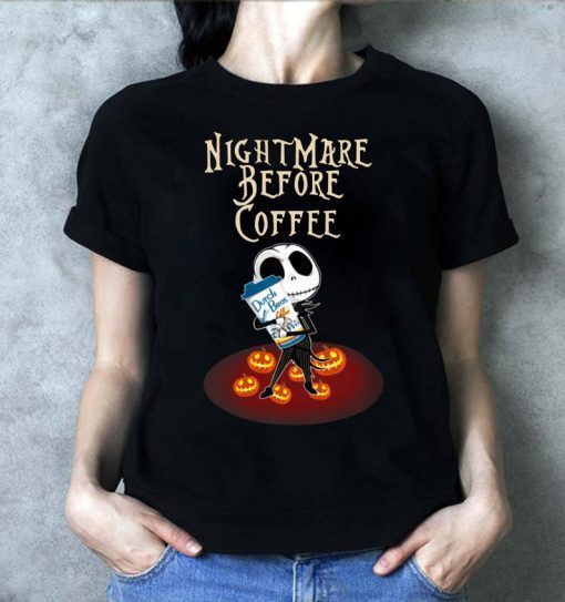 Nightmare Before Coffee Dutch Bros Baby Jack Skellington Halloween Classic Tee Shirt