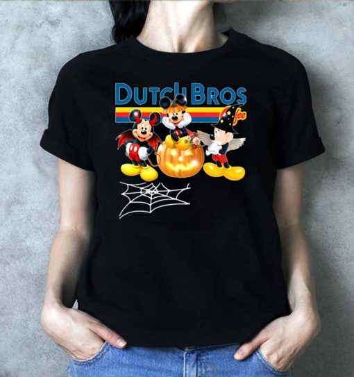 Dutch Bros Mickey Halloween Unisex Tee Shirt