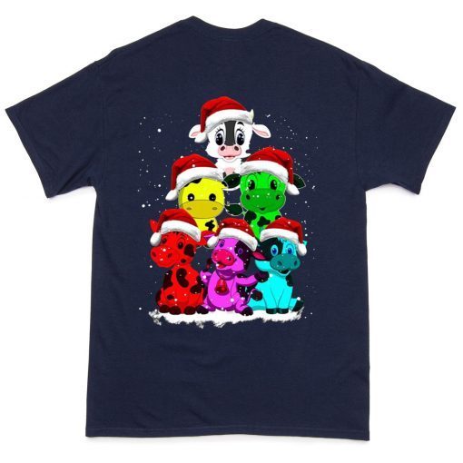 Cows Christmas Tree Funny 2019 T-Shirt