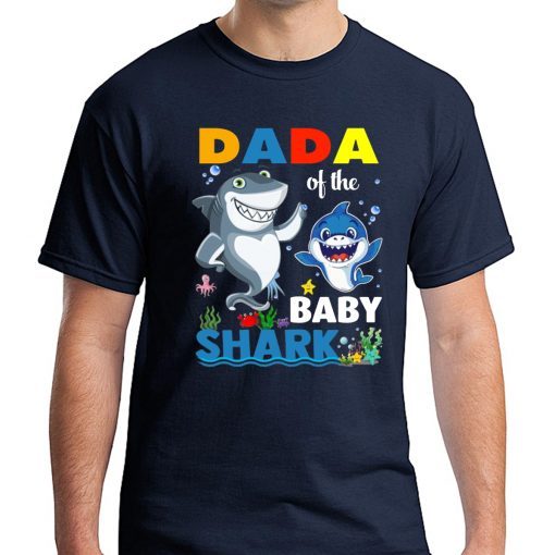 Dada Of The Baby Shark Birthday Tee Shirt