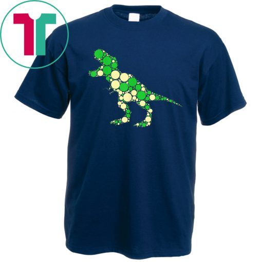 Green polka dot t-rex dinosaur international dot day 2019 T-Shirt