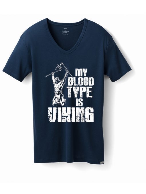 My Blood Type Is Viking T-Shirt Viking Warrior Tee