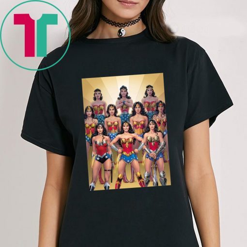 80th Anniversary Wonder Woman Through The Decades Tee Shirt