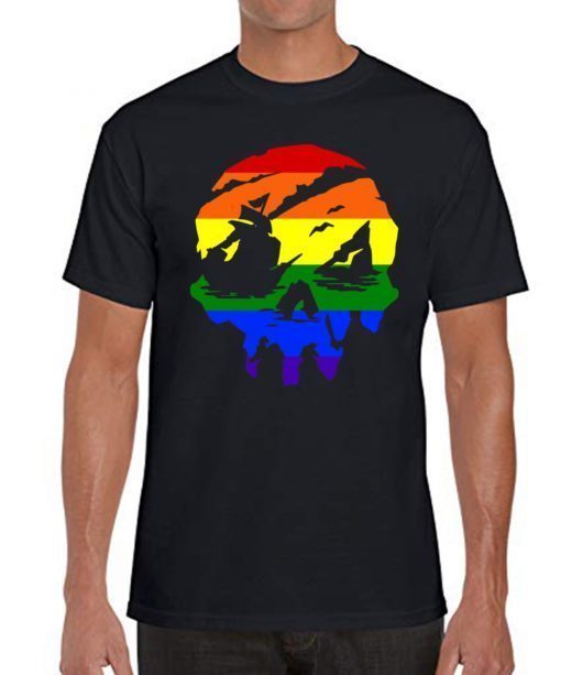 Sea of Thieves Skull Pride Rainbow Unisex T-Shirt