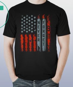 American Flag Never Forget 911 Memorial T-Shirt