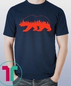 Bear Walking Downtown Chicago City Skyline T-Shirts