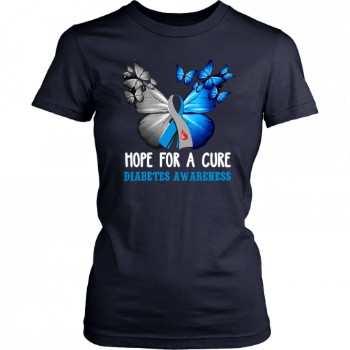 Butterfly hope for a cure diabetes awareness Offcial T-Shirt