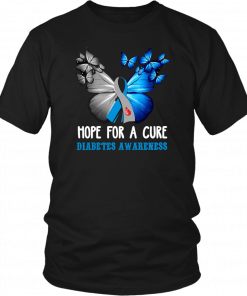 Butterfly hope for a cure diabetes awareness Offcial T-Shirt