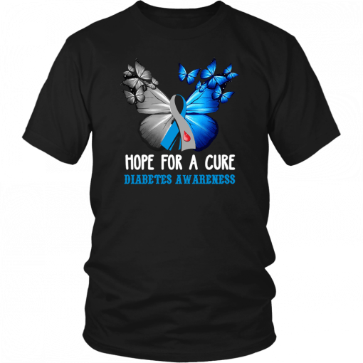 Butterfly hope for a cure diabetes awareness Offcial T-Shirt