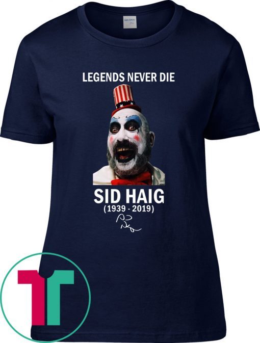 Captain Spaulding legends never die tee shirt