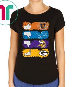 Chicago Bears Minnesota Vikings Detroit Lions and Green Bay Packers T-Shirts