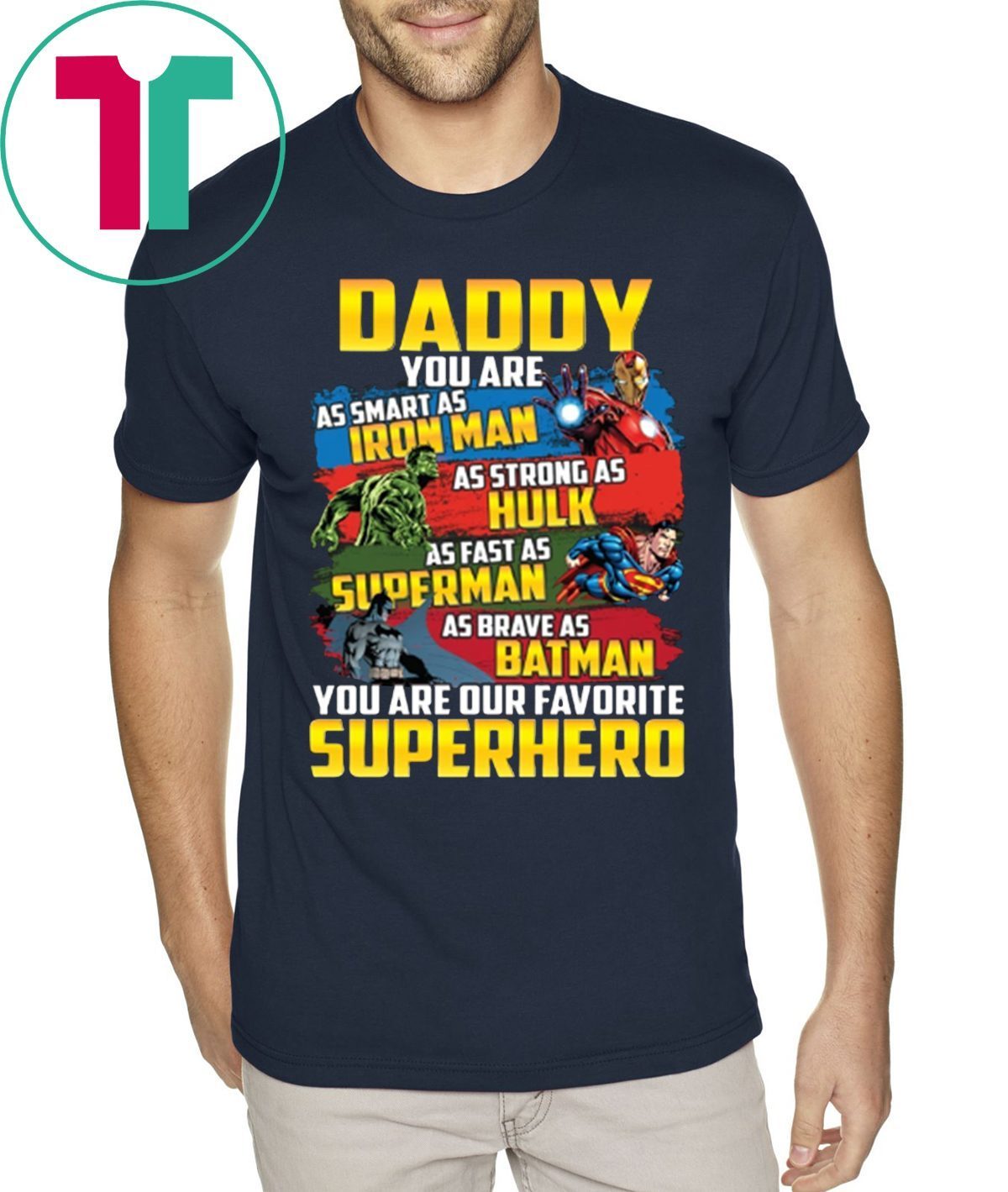 father's day superhero shirt