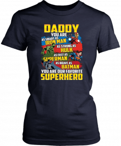 Father's Day, Marvel, Fathers Day Ironman Funny Daddy Superhero Tee Shirt