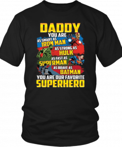 Father's Day, Marvel, Fathers Day Ironman Funny Daddy Superhero Tee Shirt