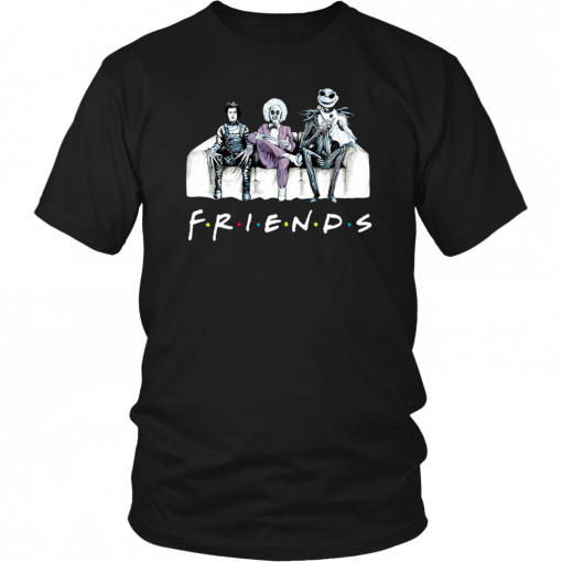 Friends tv show beetlejuice edward scissorhands and jack skellington Gift T-Shirt