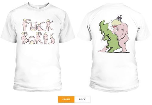 Fuck Boris Slowthai Tee Shirt Font and Back