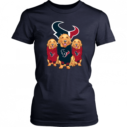 Golden Retriever Houston Texans Tee Shirt