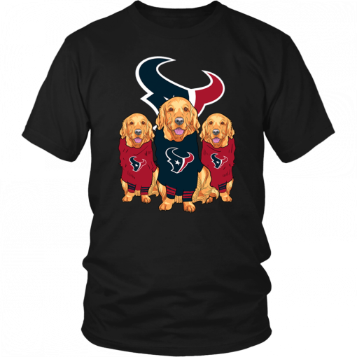Golden Retriever Houston Texans Tee Shirt