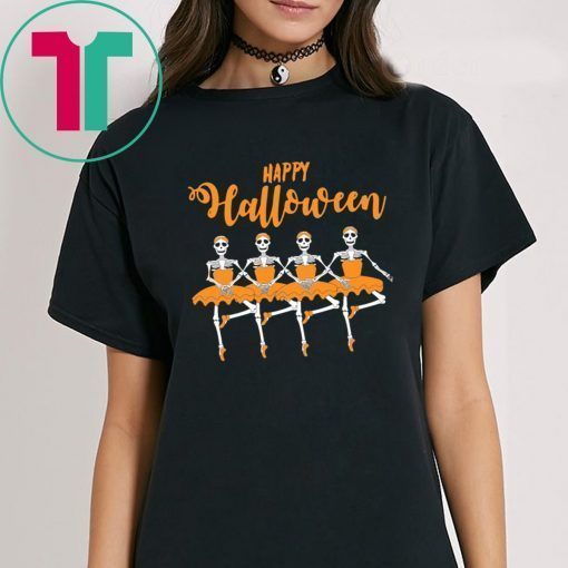 HAPPY HALLOWEEN SKULL DANCING BALLET SHIRT