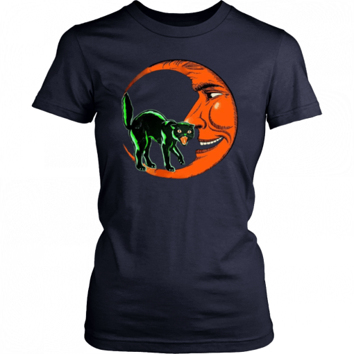 Halloween Beistle Cat on the Moon Horror Classic T-Shirt