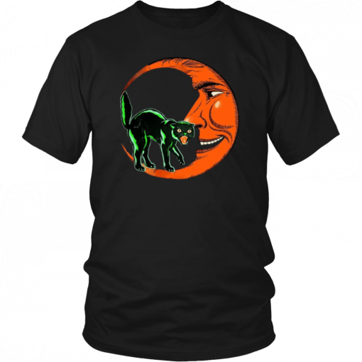 Halloween Beistle Cat on the Moon Horror Classic T-Shirt