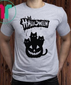 Original Halloween Pumpkin Cats Tee Shirt
