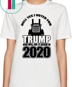 Hell Yes I voted for Trump And Will do it again in 2020 T-Shirt