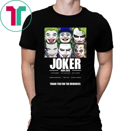 JOKER 1994 2019 THANK YOU FOR THE MEMORIES T-SHIRT