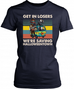 Massacre Machine Horror Get In Losers We’re Saving Halloween town 2019 T-Shirt