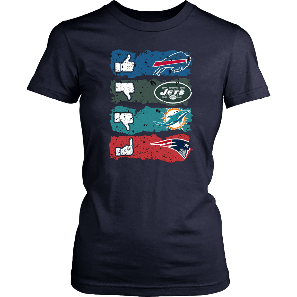 NFL like buffalo bills dislike new york jets miami dolphins and fuck new  england patriots shirt and long sleeved