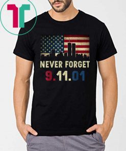 Vintage Never Forget Patriotic 911 American Flag Great TShirt