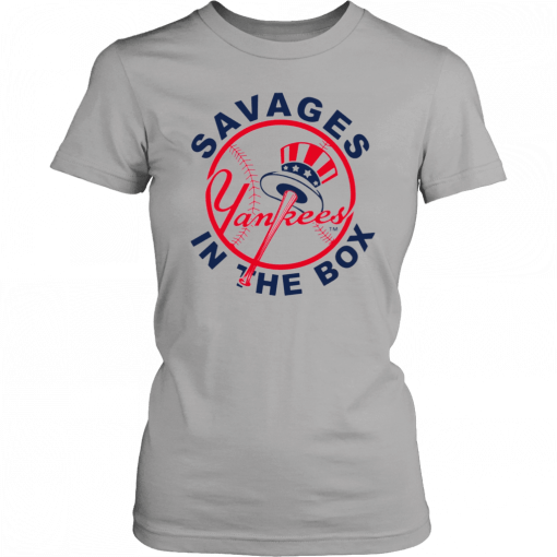 New York Yankees Baseball Logo Savages In The Box 2019 T-Shirt