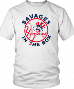 New York Yankees Baseball Logo Savages In The Box 2019 T-Shirt