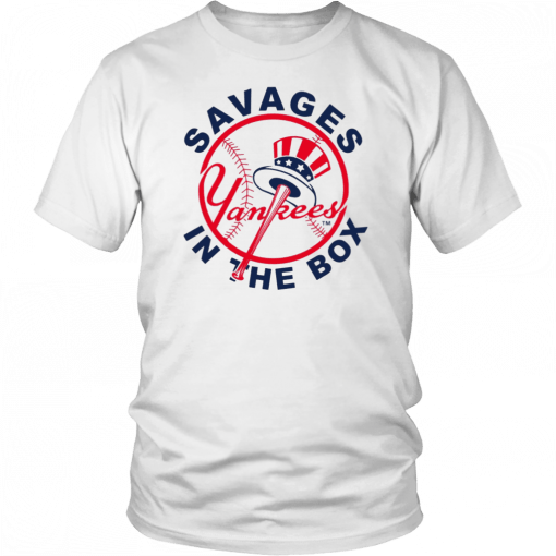 New York Yankees Baseball Logo Savages In The Box 2019 T-Shirt