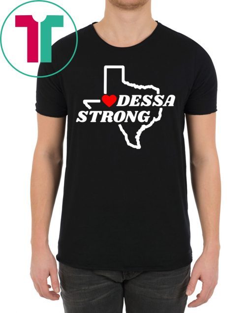 Odessa Strong Texas Flag Map Tee Shirt