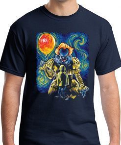 PENNYWISE AND GEORGIE SHIRT PENNYWISE VAN GOGH STYLE - FUNNY HALLOWEEN TEE