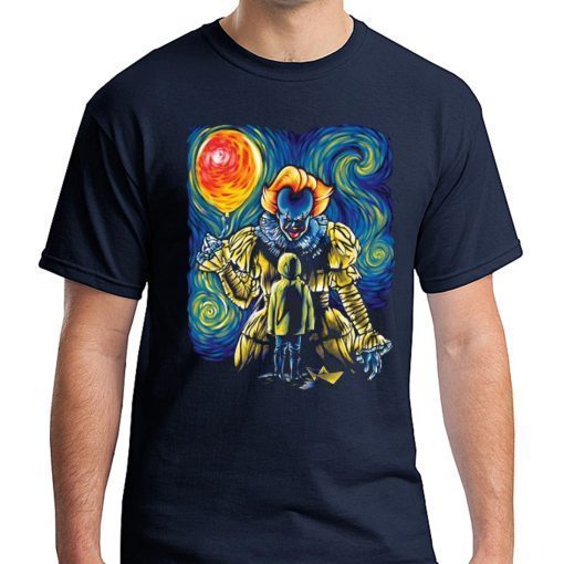 PENNYWISE AND GEORGIE SHIRT PENNYWISE VAN GOGH STYLE - FUNNY HALLOWEEN TEE