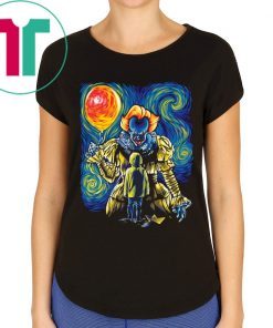 PENNYWISE AND GEORGIE SHIRT PENNYWISE VAN GOGH STYLE - FUNNY HALLOWEEN TEE