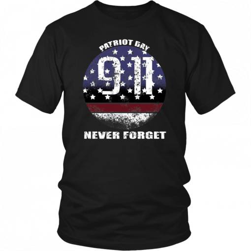 Patriot Day Memorial American Flag 911 Never Forget Tee Shirt