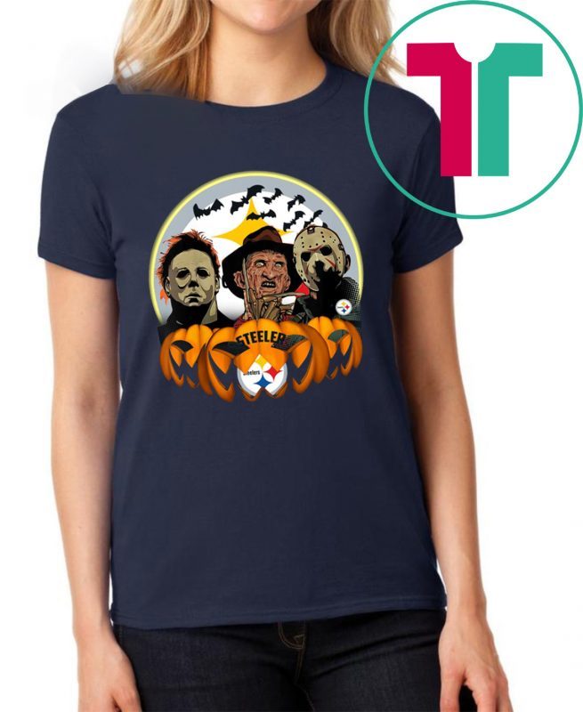 Halloween Pittsburgh Steelers Jason Leatherface Freddy Tee Shirt